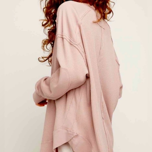 We the Free Free People Owen Oversized Thermal Fair Orchid - Picture 4 of 15